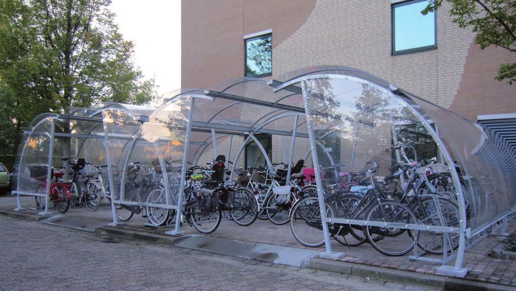 Door de grote inloophoogte en diepte is het eenvoudig parkeren van de fiets. Door de grote opening aan de voorkant kan de fiets makkelijk geparkeerd worden.