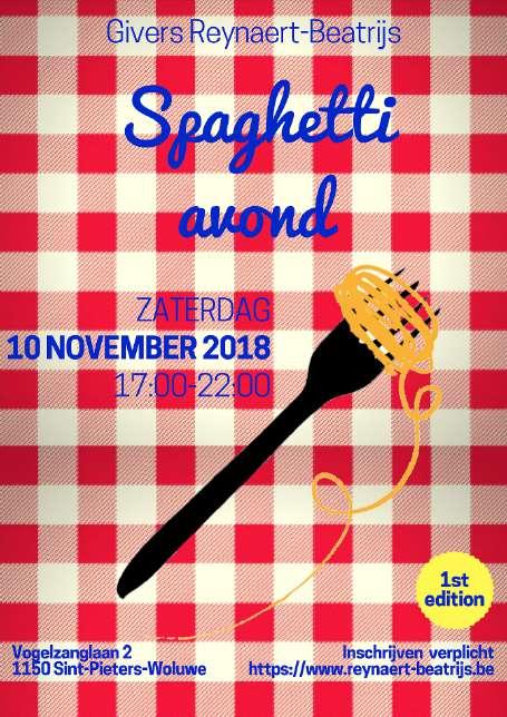 boodschap: Ik maak gebruik van dit voorwoord om jullie allen ook van harte uit te nodigen op de Spaghettiavond die onze givers organiseren!