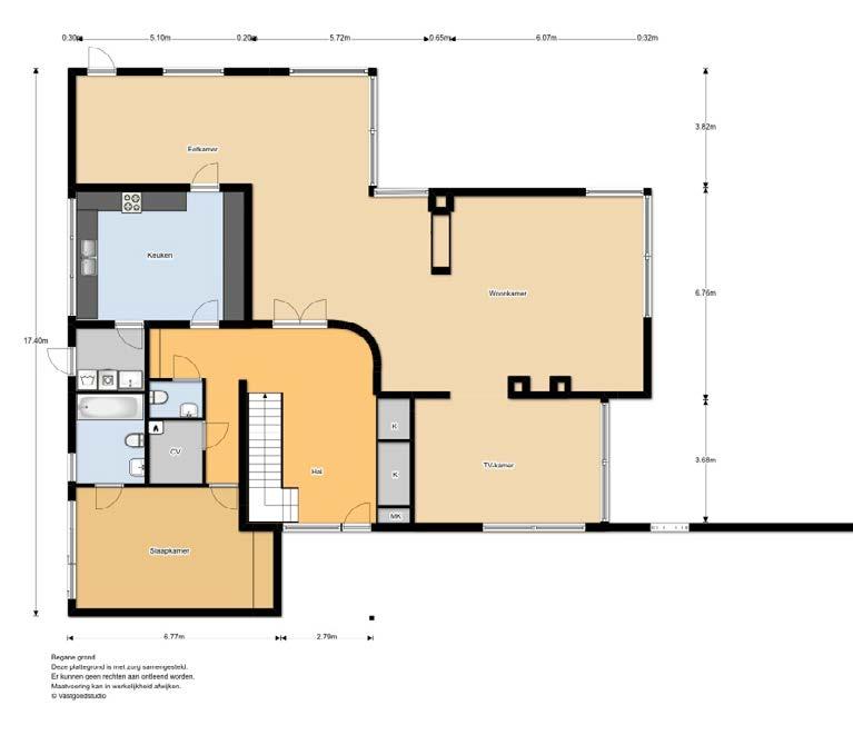 CV: 6 m 2 Slaapkamer: 47 m 2 Slaapkamer: 18 m 2 Badkamer: 25 m 2 Kleedkamer: 18 m 2