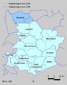 8. Regionale indelingen 2005 8.1 Gemeentelijke indeling 2005 Per 1 januari 2005 telde 467 gemeenten: in 2004 waren dat 483 gemeenten.