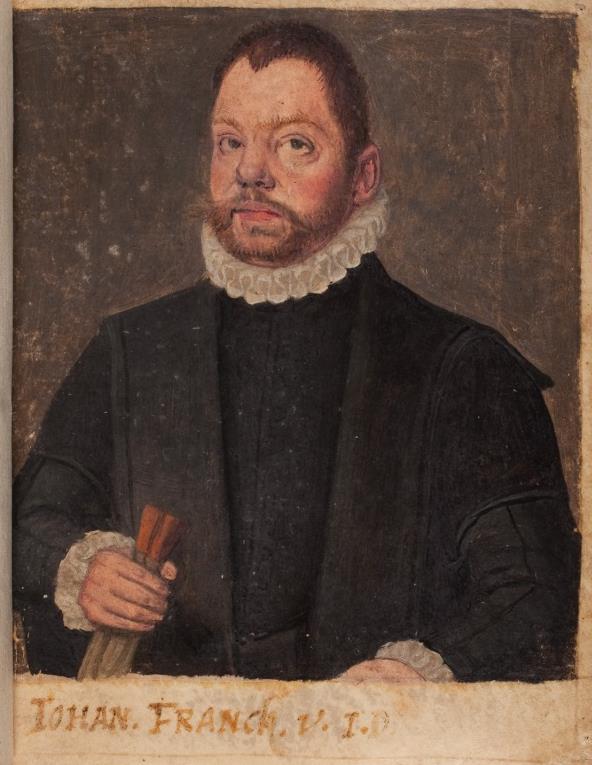 Album amicorum van Johan Franck, Douai en Atrecht, 1573-1578 ff Koninklijke Bibliotheek toegangsnummer 77 L 56. Bewerker: Anton C. Zeven, Wassenaar, 2017 anton.zeven@hetnet.