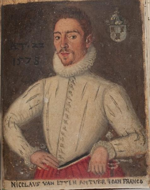P 003 fol 60r Nicolaus ab Etten, aet. 22, [Douai] 1578.