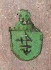 [Douai] 1578. In groen een zwart merk.