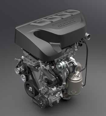 1 3 1.0 Boosterjet 1 De 1.0-liter-benzinemotor met directe injectie en turbo biedt het koppel van een atmosferische 1.8-liter-benzinemotor. Tegelijkertijd is de motor heel zuinig.