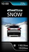 Keuzeknop Je kunt kiezen uit vier elektrisch Auto Om zuinig te Sport Voor een sportievere Snow Voor optimale grip Lock Sta je