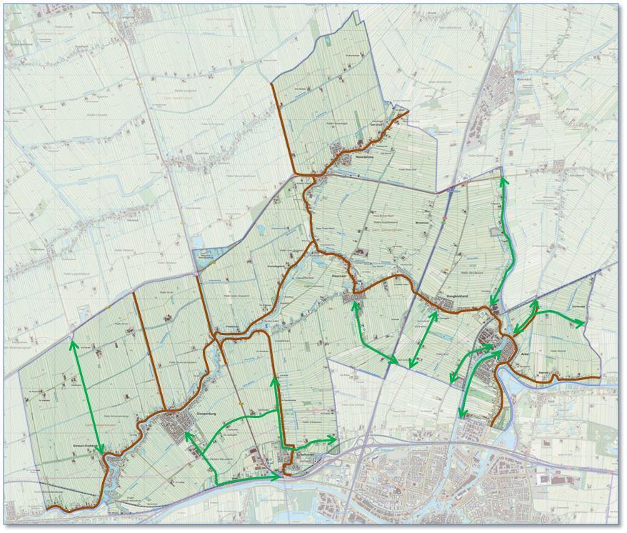 Beleidslijnen gehele gemeente Fietsroutes Netwerk / voorzieningen voor: