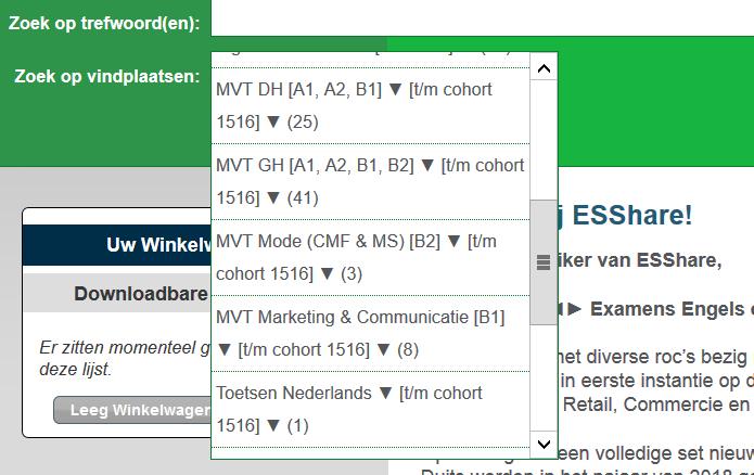 Downloaden via ESShare mvt-examens nieuwe mvt-examens voor de herziene kwalificatiedossiers Engels mei 2018 Duits najaar 2018 Voor het huidige schooljaar biedt ESS de