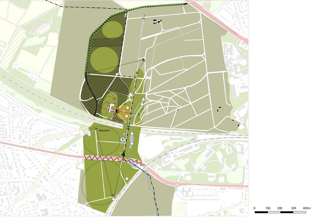 Landgoed Mariëndaal Landgoed Boschveld De Koepel P Landgoed Mariendaal Arnhem legenda gebiedstypen Tuin: verfijnde inrichting, intensief beheer; Parklandschap: landschappelijke inrichting (veelal
