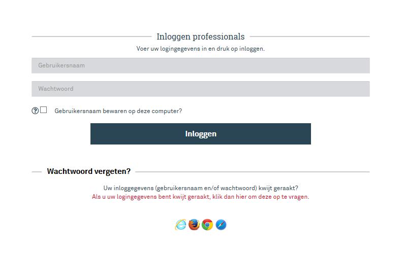 Uw herregistratiedossier 1. Inloggen Ga naar de website van de FGzPt (www.fgzpt.nl). Klik de button uw dossier en dan komt u op onderstaande pagina terecht.