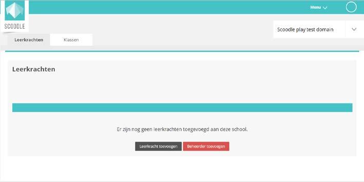 3 JOUW SCHOOL KLAARMAKEN VOOR SCOODLE PLAY Als beheerder heb je in Scoodle een menu-item extra dat Schoolbeheer heet.