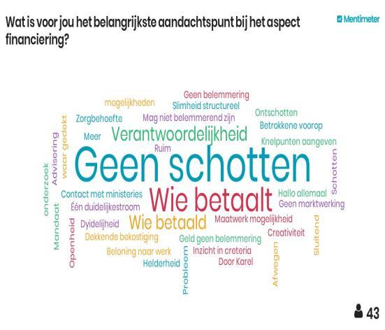 Input tijdens bijeenkomst 1. Kennis van/ affiniteit met zorg, strafrecht en sociaal domein (28) 2.