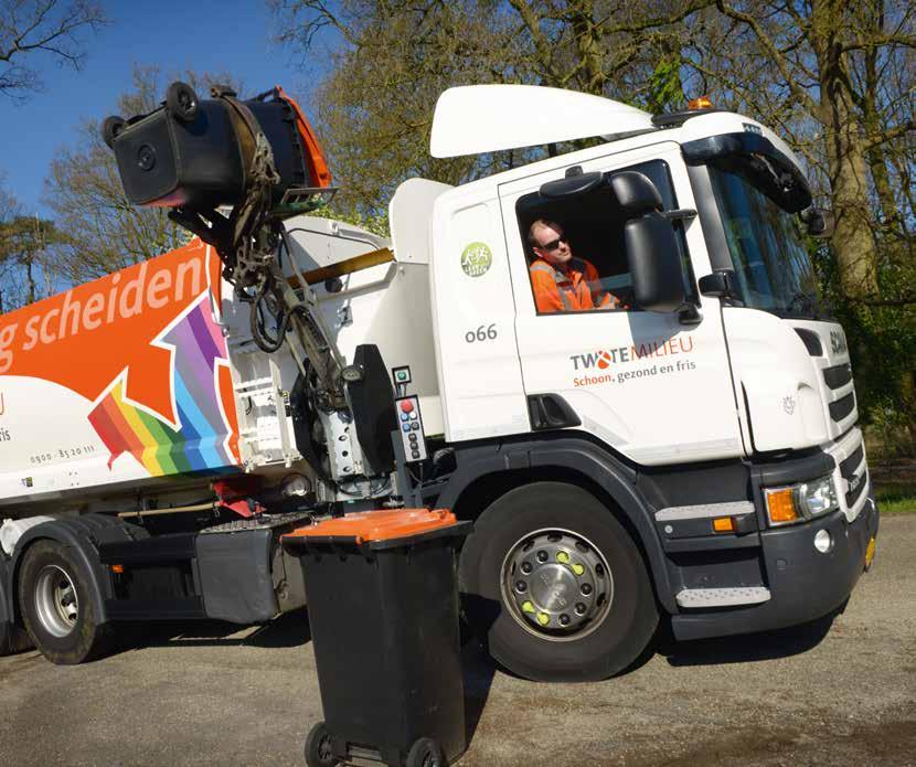 Volop aan de bak Het huishoudelijk afval wordt in in diverse deelstromen ingezameld.