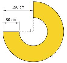 Opdracht 10 Van een cirkelsector is bekend dat de hoek 135 is en de straal van de oorspronkelijke cirkel r = 48 cm. a) Bereken de omtrek van de cirkelsector (in cm).