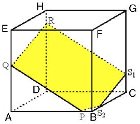 Opdracht 10 Van de kubus ABCD.EFGH wordt een stuk afgesneden. De kubus heeft een zijde van 20 cm. De afstand CQ is 2 5 van de zijde. Bereken oppervlakte én inhoud van het stuk dat wordt afgesneden.