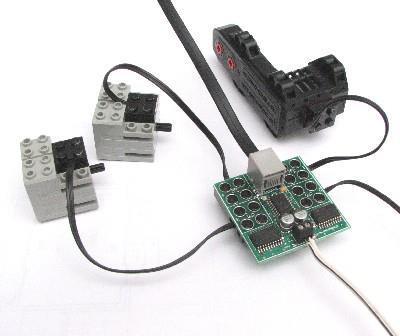 Adapters (2) sensor poort Motor Multiplexer MTRMX-Nx 4 RCX