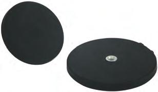 K0562 Magneet met binnendraad (spanmagneet) van dfeb, met rubberen beschermkap 2 2 Magneetkern dfeb (eodym). Rubberen beschermkap synthetisch rubber. 3 Rubberen beschermmantel zwart. K0562.