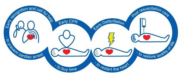 1 4 2 3 Figuur 2.1: Chain of Survival volgens de European Resuscitation Council (ERC) [10, 15].