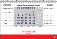 leesbaar Calendarium in grijs/blauw 336049 Quantore 3 maanden kalender 3 maanden per pagina Formaat kalender