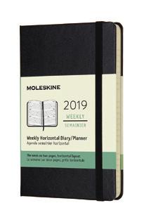 900236 12 month planner - weekly horizontal - pocket - black - hard cover 2.