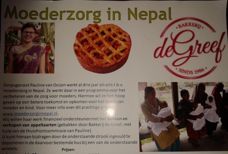 Nieuwsbrief Moederzorg in Nepal. Jaargang 3, nummer 4 Van de TFC Van de thuisfrontcommissie (TFC) Na 3 jaar is Pauline weer terug in Nederland, dit betekent dat ook de taak van de TFC erop zit.