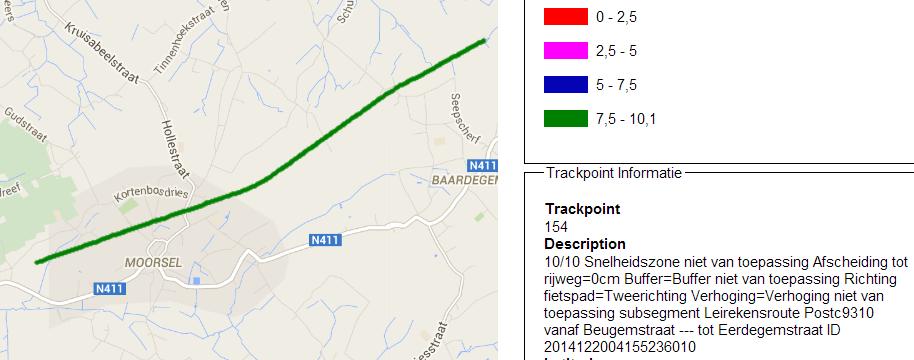 Leirekensroute niet als fietssnelweg wordt aanzien.