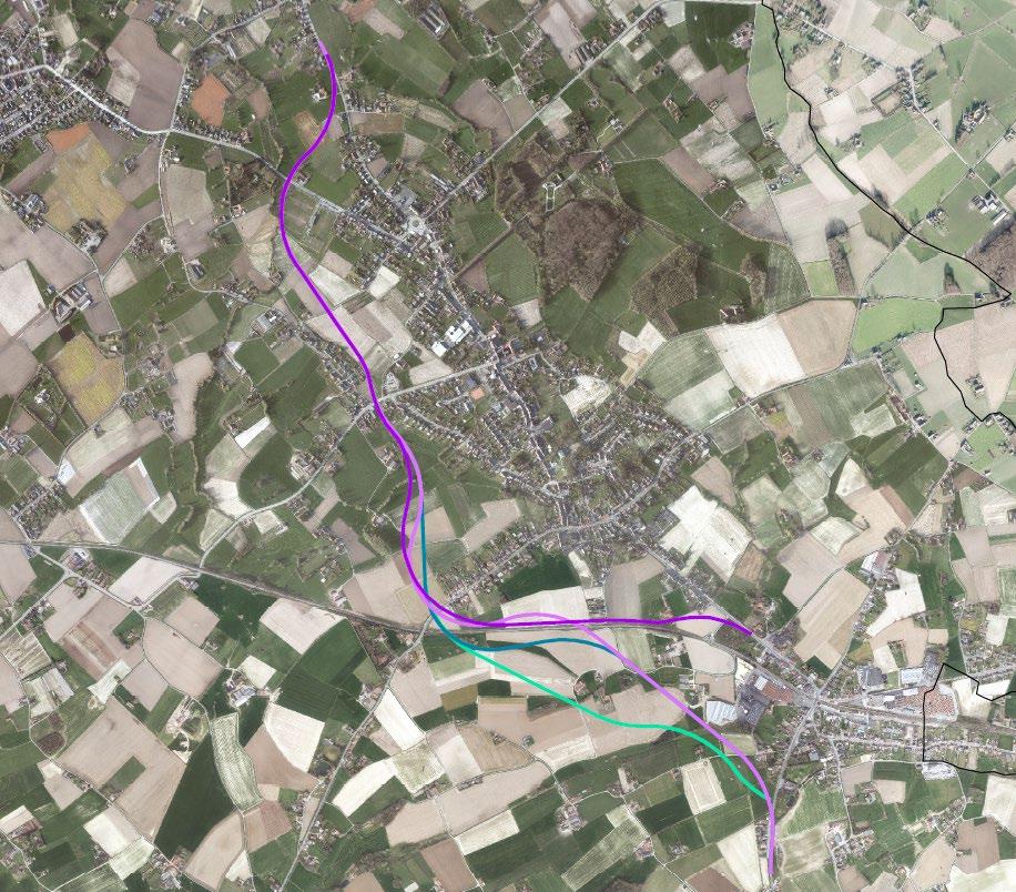 tracé West A verder uit te werken, met de focus op het gebied ter hoogte van de spoorlijn Kortrijk-Oudenaarde.