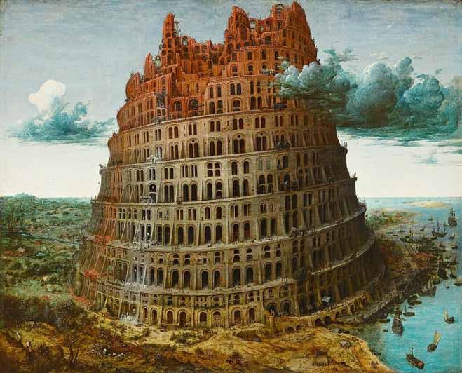 Is het mogelijk een gemeenschappelijke taal te ontwikkelen voor vaktherapeuten onderling? Foto: Museum Boymans van Beuningen, Pieter Bruegel I: Toren van Babel.