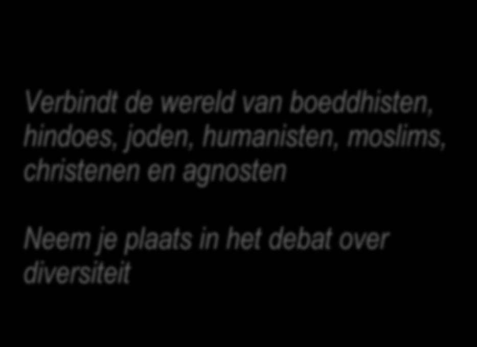 humanisten, moslims, christenen en