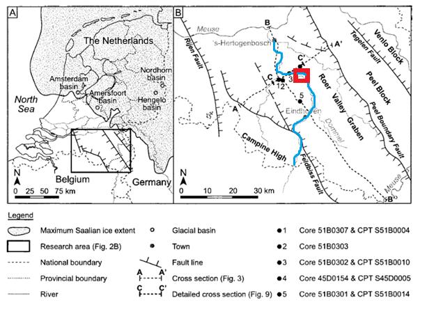 2.2 Pleistoceen De rivier de Dommel stroomt van de hooglanden van de Campina in de Roerdalslenk ( figuur 8).