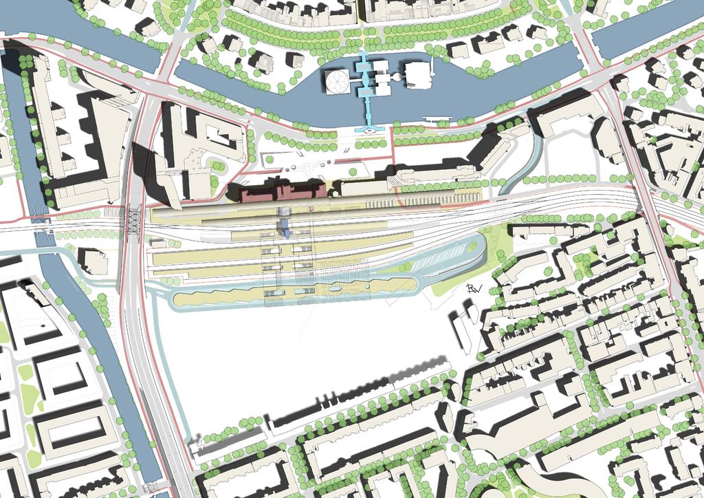 Deelprojecten op station Groningen A Meer sporen en perrons B Voetgangerspassage C