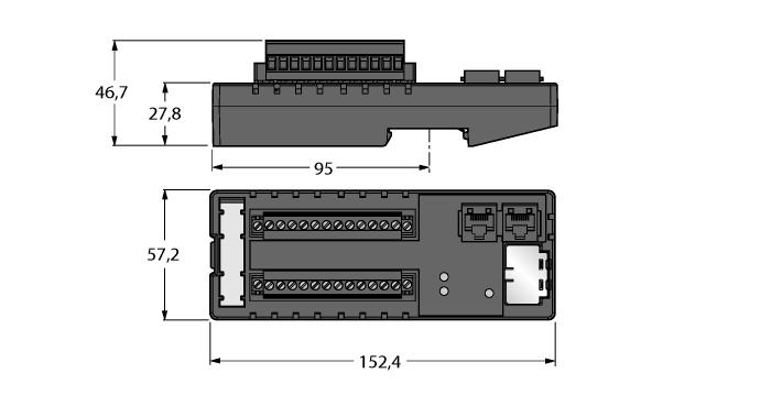 FLC/ARGEE programmeerbaar EtherNet/IP -slave Modbus TCP-slave PROFINET-slave 2 RJ45-ports voor ethernetaansling geïntegreerde ethernetswitch 10/100 Mbit/s, DI / DO 24 VDC, PNP Output current: 1.