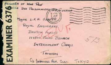 postal agency Shanghai very rare but in very average condition 10 * 554 Japan postal stationary