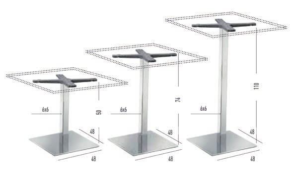 Blad 18mm melamine 4poots metaal H, rond cm.