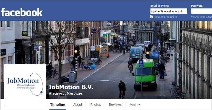 Detacheringbureau Universiteit Leiden Eenvoudig en snel aanmelden via de website Via de website van JobMotion www.jobmotion.leidenuniv.