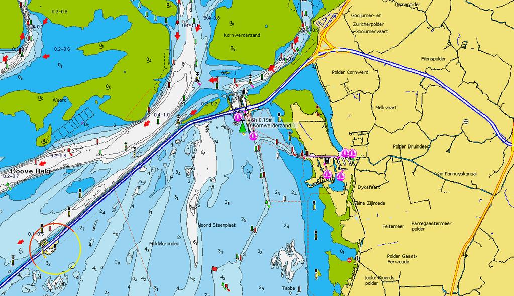 Route plannen Kaart weergave Yachtcontrol Navigatie berekent voor u eenvoudig de meest efficiënte route naar uw bestemming.