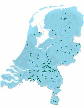 Verspreiding besmette bedrijven over Nederland Verspreiding Q-koortspatiënten bij Q-support over Nederland Samenvattend kan worden opgemerkt dat een relatief grote groep Nederlanders langdurig