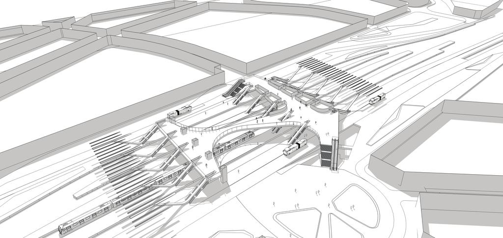 2.2.2 Concept voetgangers 2.2.2.3 In de Startnota wordt geopteerd voor een stationsplatform boven de spoorbundel.