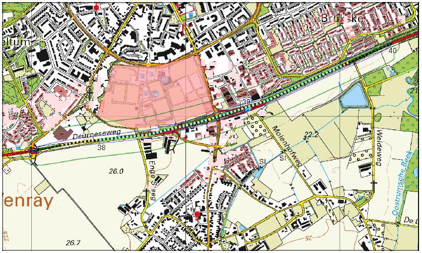 P2016.044.01-2 / 28-06-2016 In de toekomstige situatie is de locatie met het hoogste groepsrisico gelegen ter hoogte van het plangebied (zie figuur 2.4). Figuur 2.