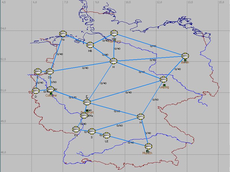 3.3 Netwerken 14 Figuur 3.2: Het Duitse netwerk De eigenschappen van beide netwerken staan nog eens samengevat in tabel 3.1. Tabel 3.