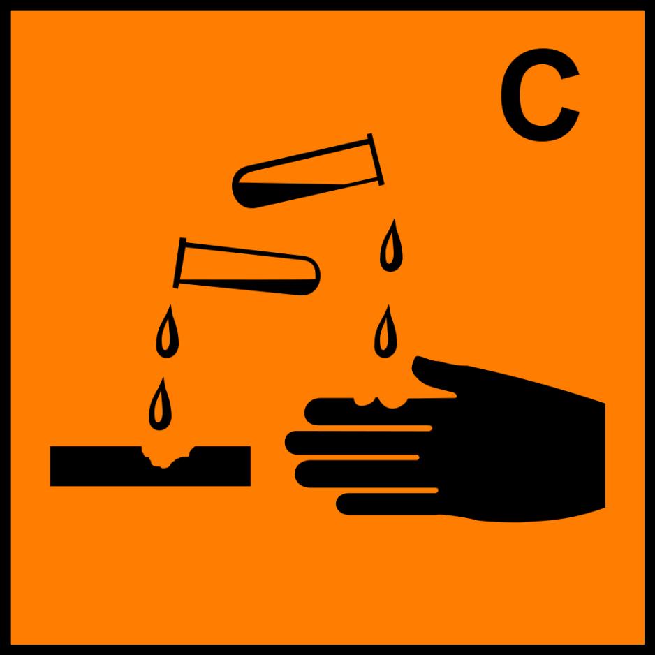 H290 Kan bijtend zijn voor metalen. H314 Veroorzaakt ernstige brandwonden en oogletsel. H412 Schadelijk voor in het water levende organismen, met langdurige gevolgen.