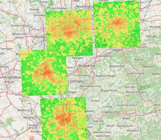 (linear) Population (logarithmic) Dortmund Essen http://www.urban-climate.