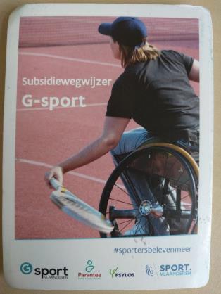 F. Crowdfunding G-sport Vlaanderen: aankoop G-sportmateriaal G-sport Vlaanderen wil organisaties die aangepast sportmateriaal aankopen financieel ondersteunen.