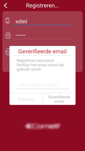 wachtwoord Klik op registeren om de account aan te maken Voor