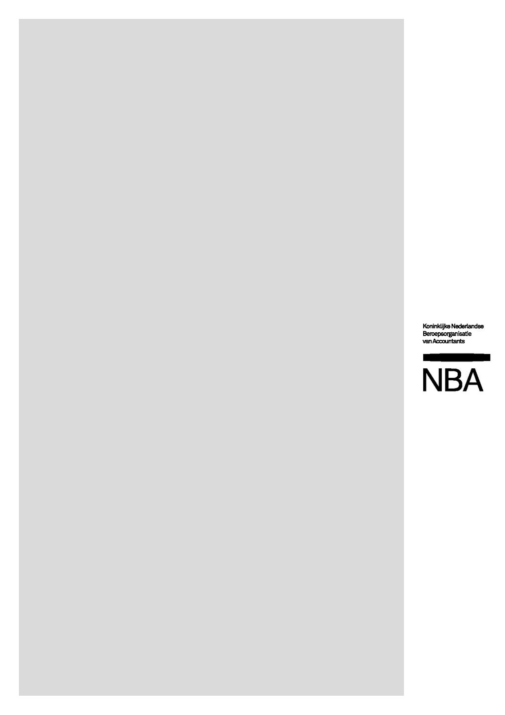 Dit document maakt gebruik van bladwijzers Herziene NBA-handreiking 1118