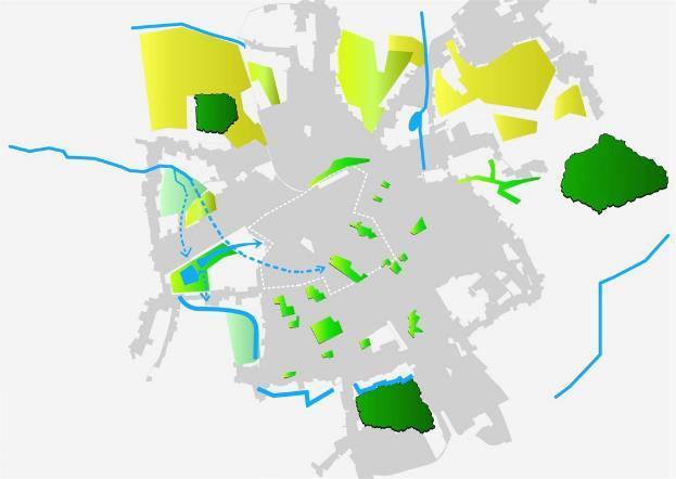 Groen blauwe vingers tot in de stad Vanuit stadslobben kwartier