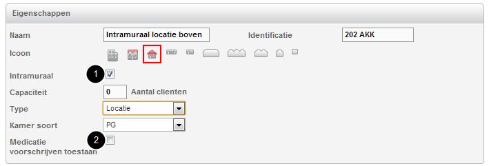 Locaties instellen Ga naar Beheer > Instellingen > Locatiegram Voor elke locatie waar voorgeschreven kan worden geldt: 1.