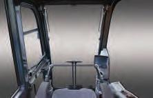 Ruime cabine met uitstekend zicht De ruime cabine is ergonomisch ontworpen met een laag geluidsniveau en een uitstekend zicht.