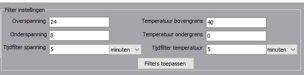 Stap 5. De gebruiker kan filters instellen indien gewenst. De gebruiker kan met de Filters toepassen knop de filters toepassen.