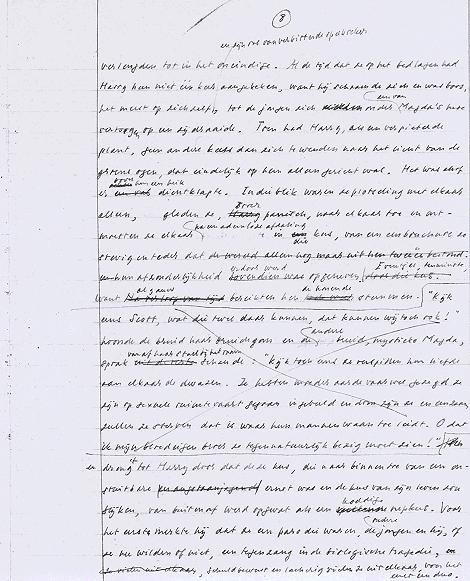 26 Potloodhandschrift in cahier van de slotpassage van Epithalamium,