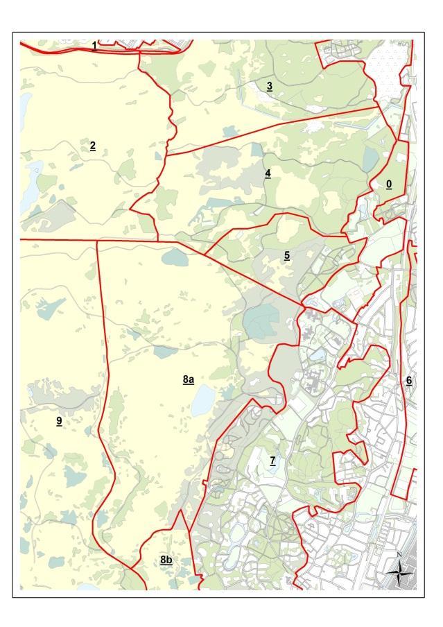 In dit geval gaan we er van uit dat er inderdaad sprake is van grensoverschrijdende telroutes. In het voorbeeld hebben we een tweetal routes ingetekende die meerder (jacht)veldgrenzen overschrijden.